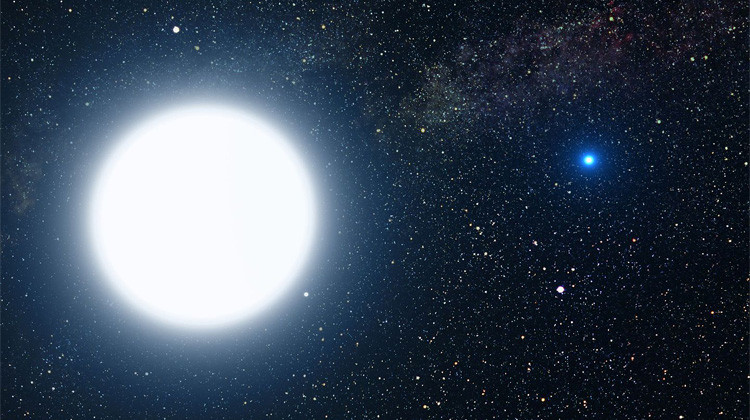 Artist Conception of Sirius A and Sirius B