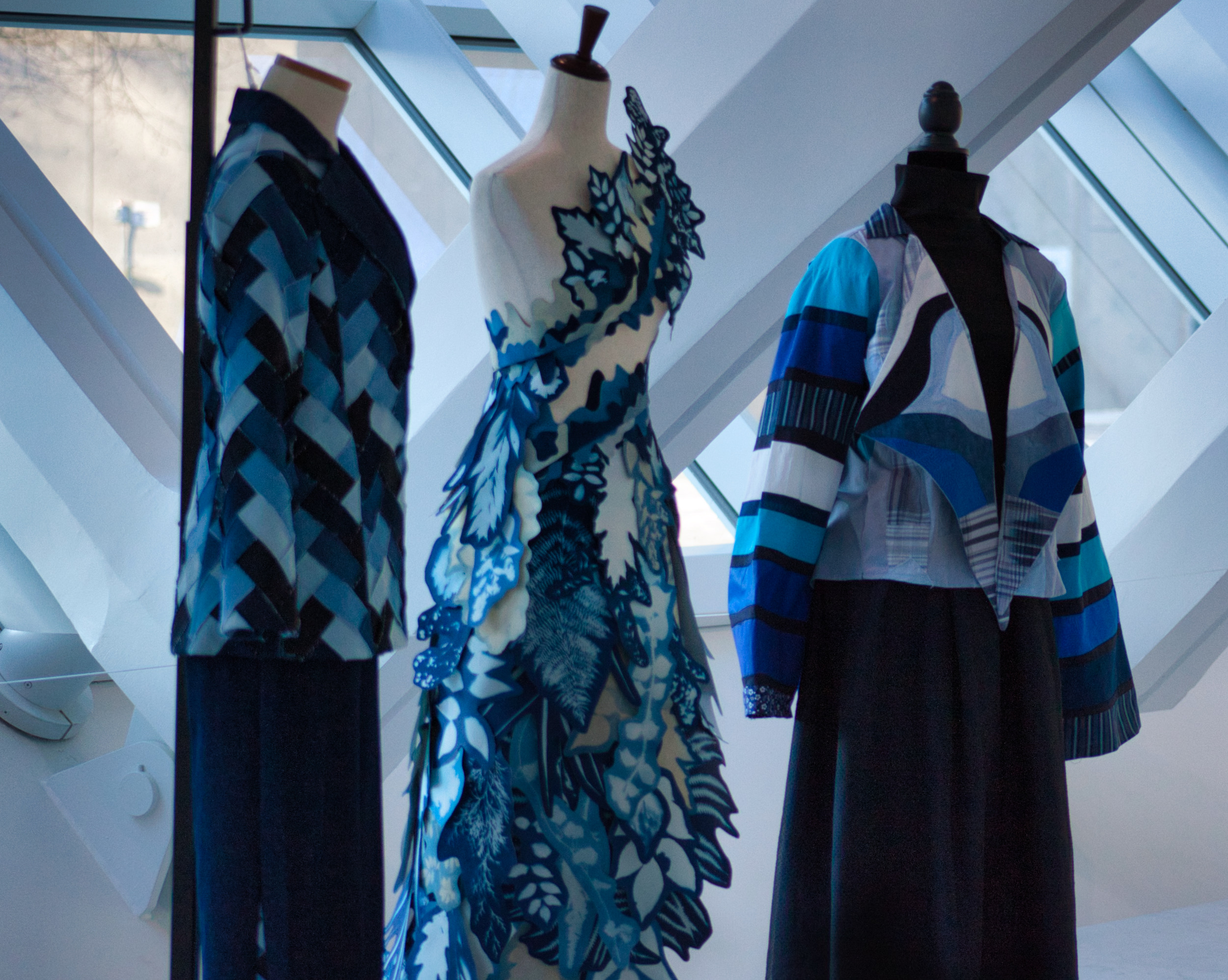 Blue clothes from a fashion designer based in milwaukee