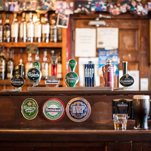 Bar with various options while watching the game